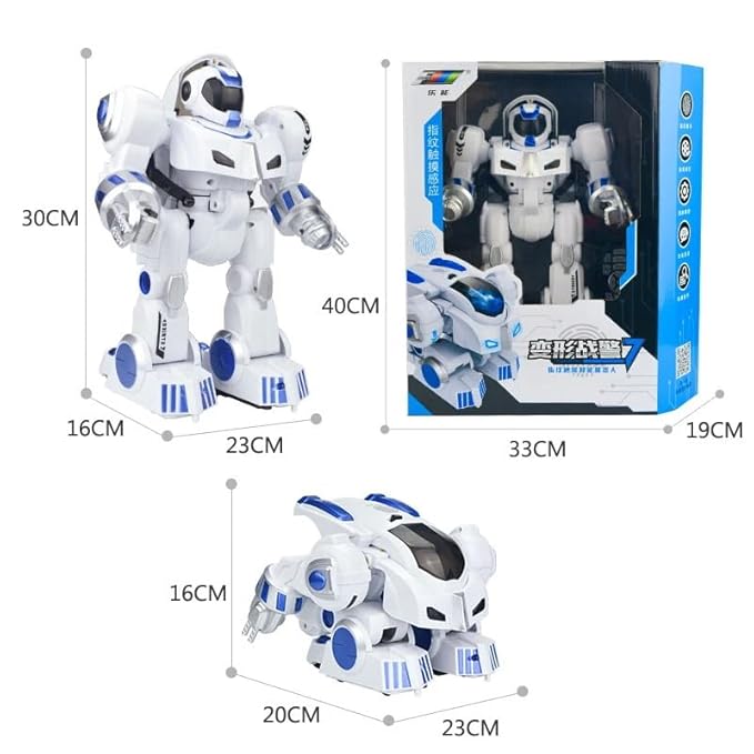 Magicwand R/C Rechargeable 2-in-1 FingerTouch Deformation Gesture Sensing,Intelligent Prog Smart Robot for Kids