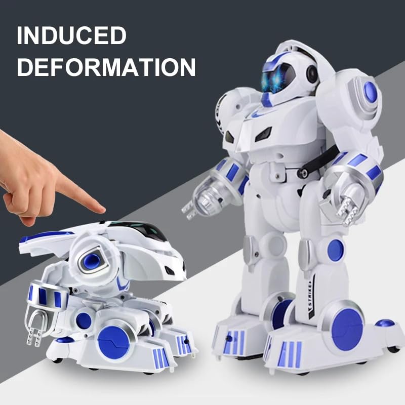Magicwand R/C Rechargeable 2-in-1 FingerTouch Deformation Gesture Sensing,Intelligent Prog Smart Robot for Kids