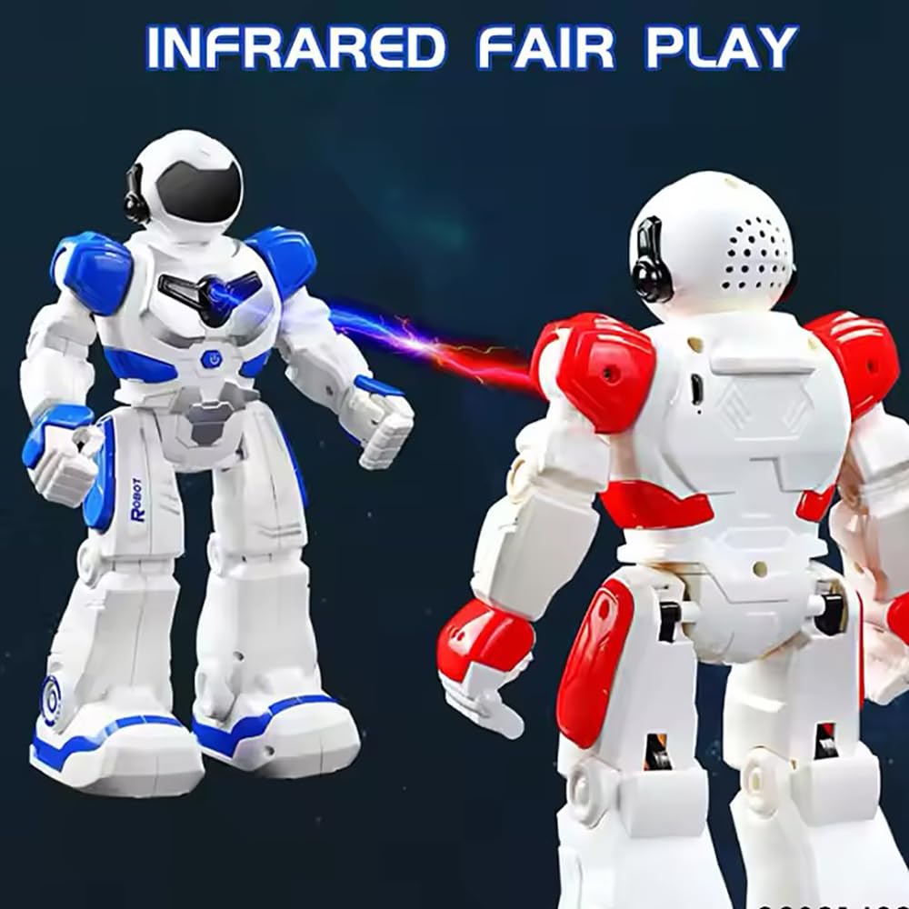 Magicwand R/C Rechargeable Gesture Sensing,Dancing & Glory Robot for Kids with Lights & Sound[White][Pack of 1]