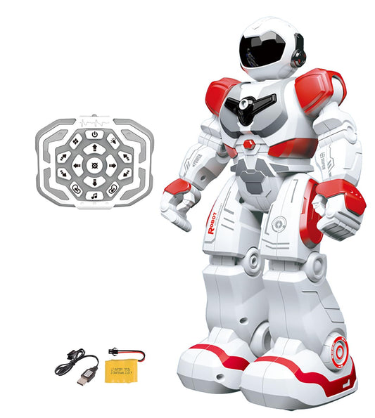 Magicwand R/C Rechargeable Gesture Sensing,Dancing & Glory Robot for Kids with Lights & Sound[White][Pack of 1]