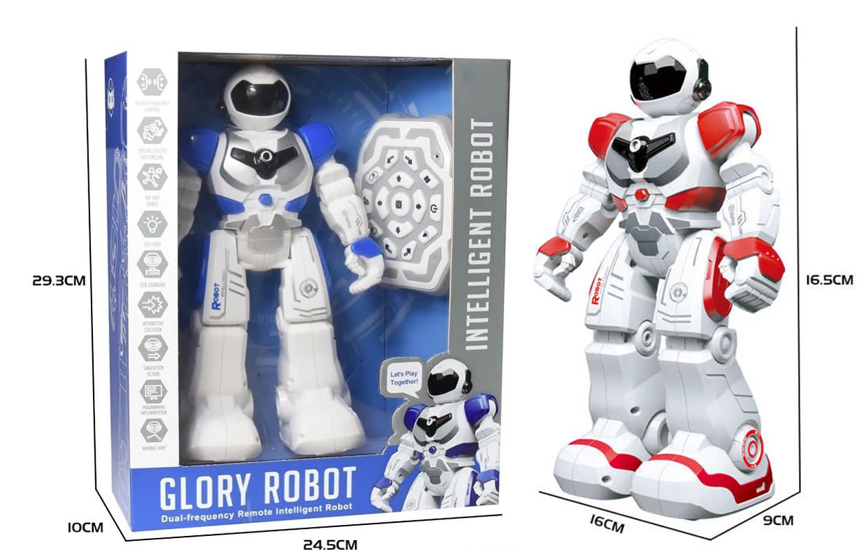 Magicwand R/C Rechargeable Gesture Sensing,Dancing & Glory Robot for Kids with Lights & Sound[White][Pack of 1]
