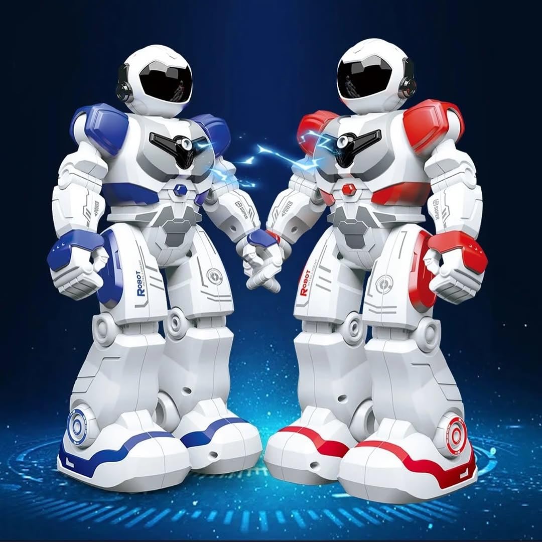 Magicwand R/C Rechargeable Gesture Sensing,Dancing & Glory Robot for Kids with Lights & Sound[White][Pack of 1]